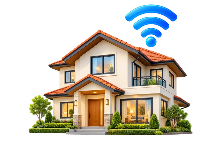 Minh họa nhà kết nối WiFi gói GIGA