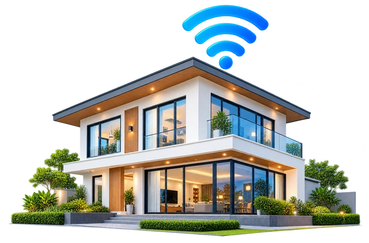 Minh họa nhà kết nối WiFi gói SKY